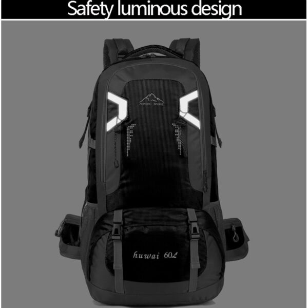 Camping Backpack with Reflective Detail - Image 4