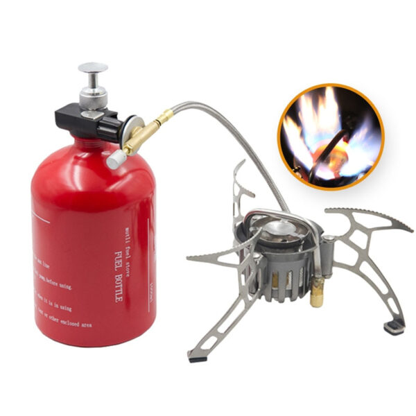 Portable Camping Gasoline and Propane Stove with Tank - Image 3