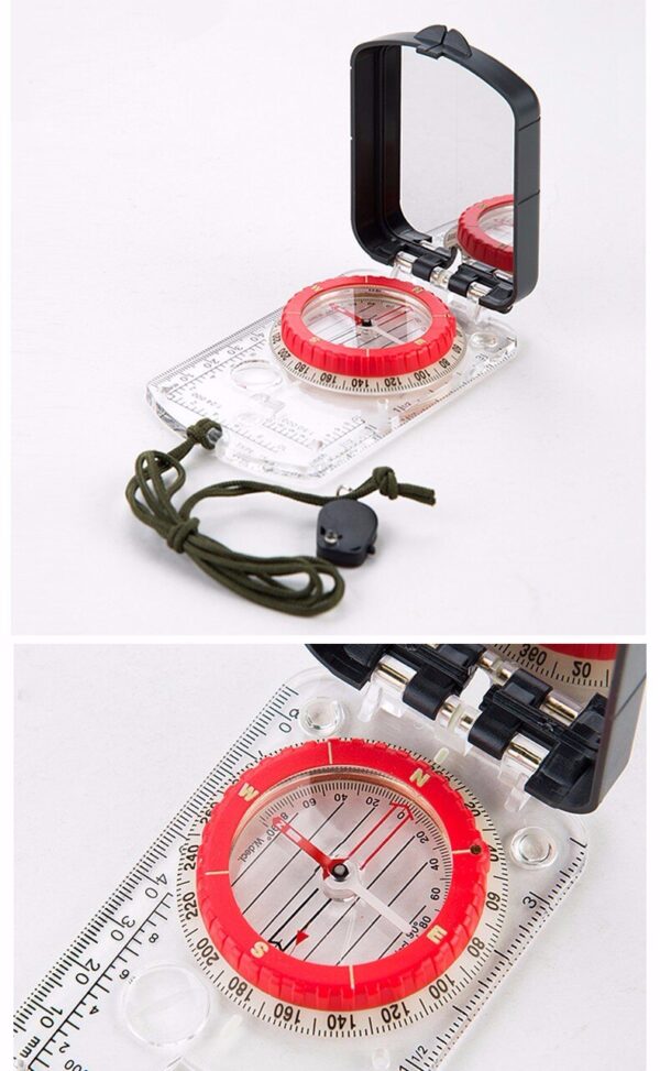 Durable Waterproof Anti-Shock Luminous Compass with Mirror - Image 7