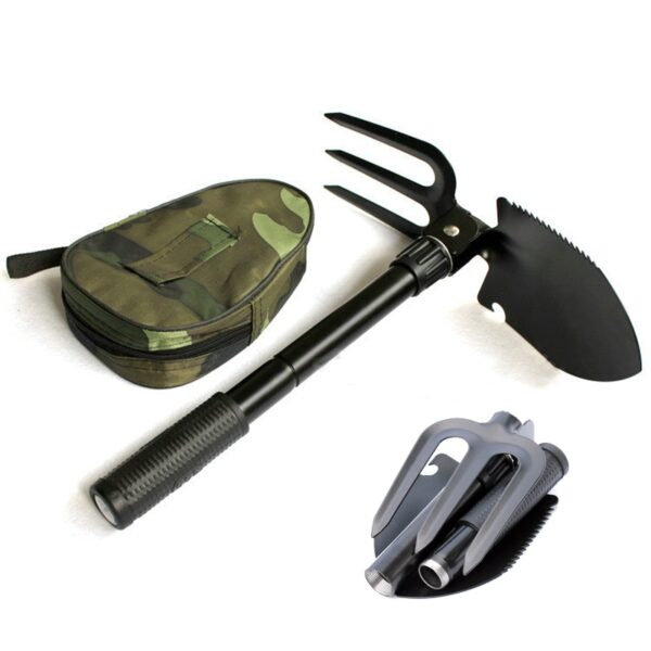 Multifunction Tactical Shovel with Case and Compass